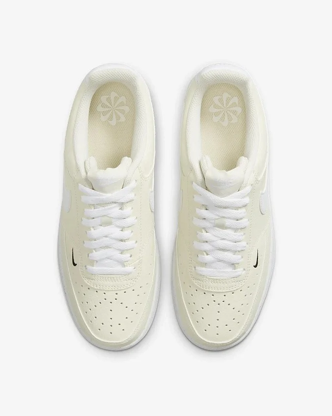 Кроссовки женские Nike Court Vision Low Next Nature White/Black/Pale Ivory