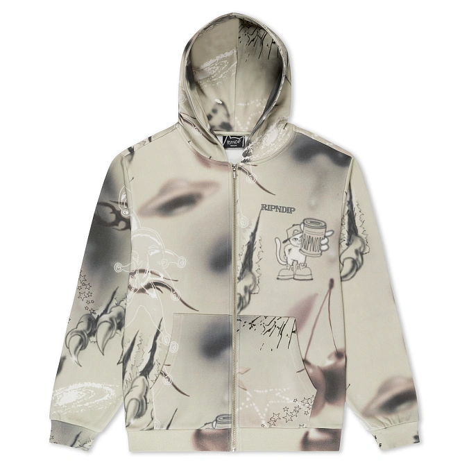 Толстовка RIPNDIP Stargazing Zip Up Hoodie Off White