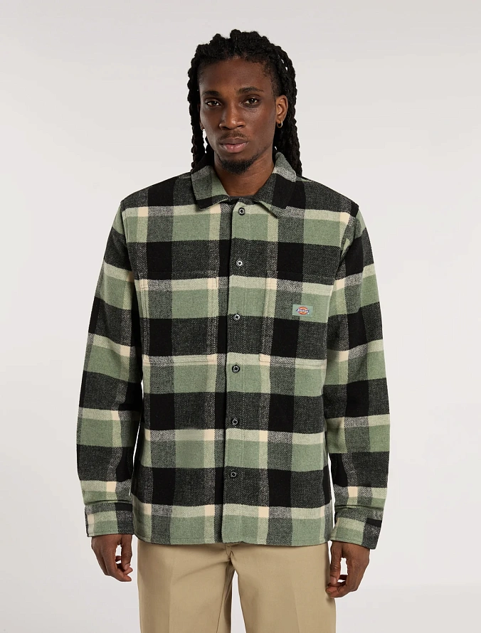 Рубашка Dickies Plaid Coaling Shirt Sea Spray